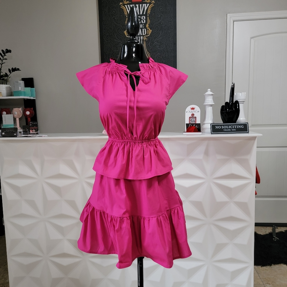 Sleeveless Ruffle Tiered Mini Dress